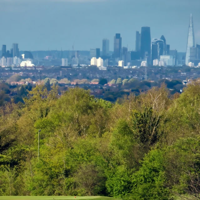 View towards London from Epsom Downs