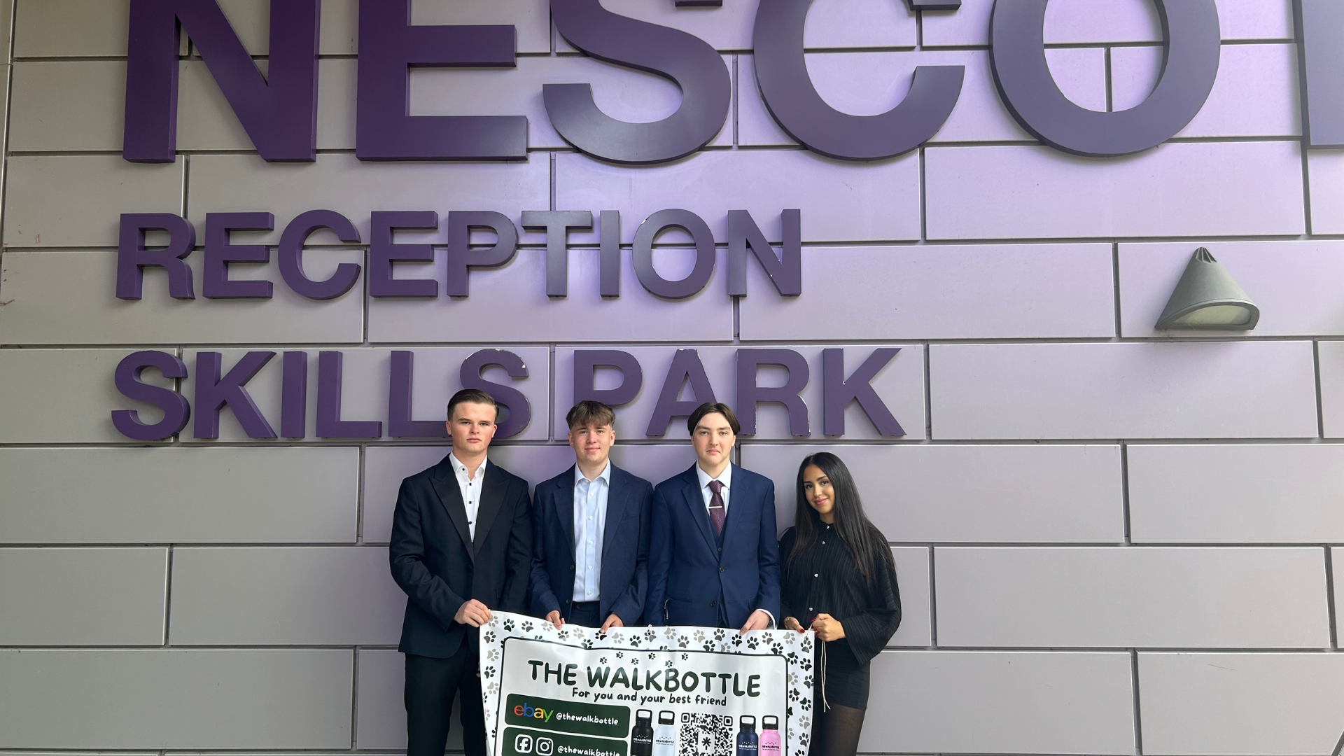 Four Business students from Nescot in Epsom securing third place in the prestigious Tycoon Enterprise Competition, earning the opportunity to meet entrepreneur and Dragons’ Den star Peter Jones.