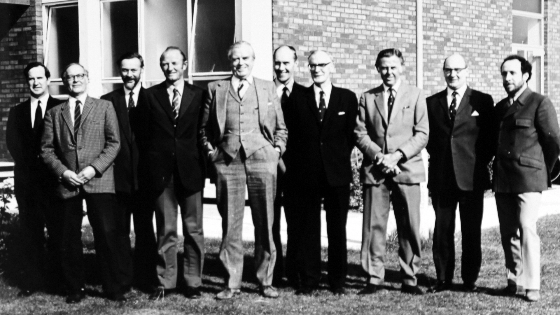 Historic black and white photo of Ewell County Technical College Founding Board