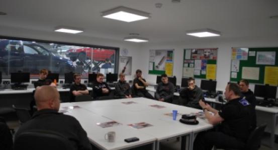 Motor Vehicle students welcome police officer as industry expert