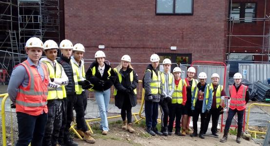 Built Environment students given tour of working construction site