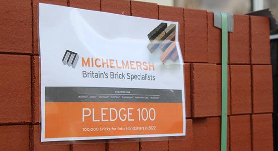 Brickwork students get donation of bricks