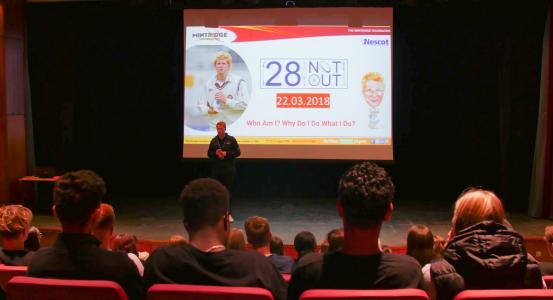 Former professional cricketer speaks to Nescot students about addiction and mental health